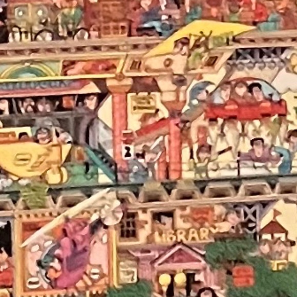 1986 VINTAGE SPRINGBOK VERTICALVILLE II PANORAMIC SERIES 700 PIECE JIGSAW PUZZLE - Picture 8 of 9